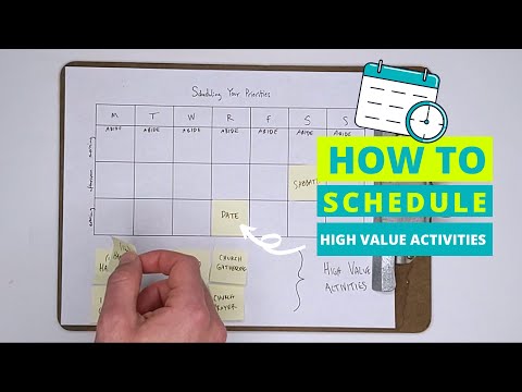 How to Schedule High Value Activities (HVA's)