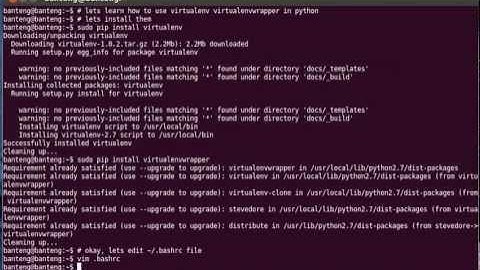 Setting Python Virtual Environment with VirtualEnv and Virtualenvwrapper