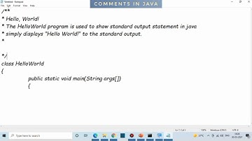 1.10.14 javadoc tool and comments in java tutorial in TELUGU Part 2 -Part 1 link in description