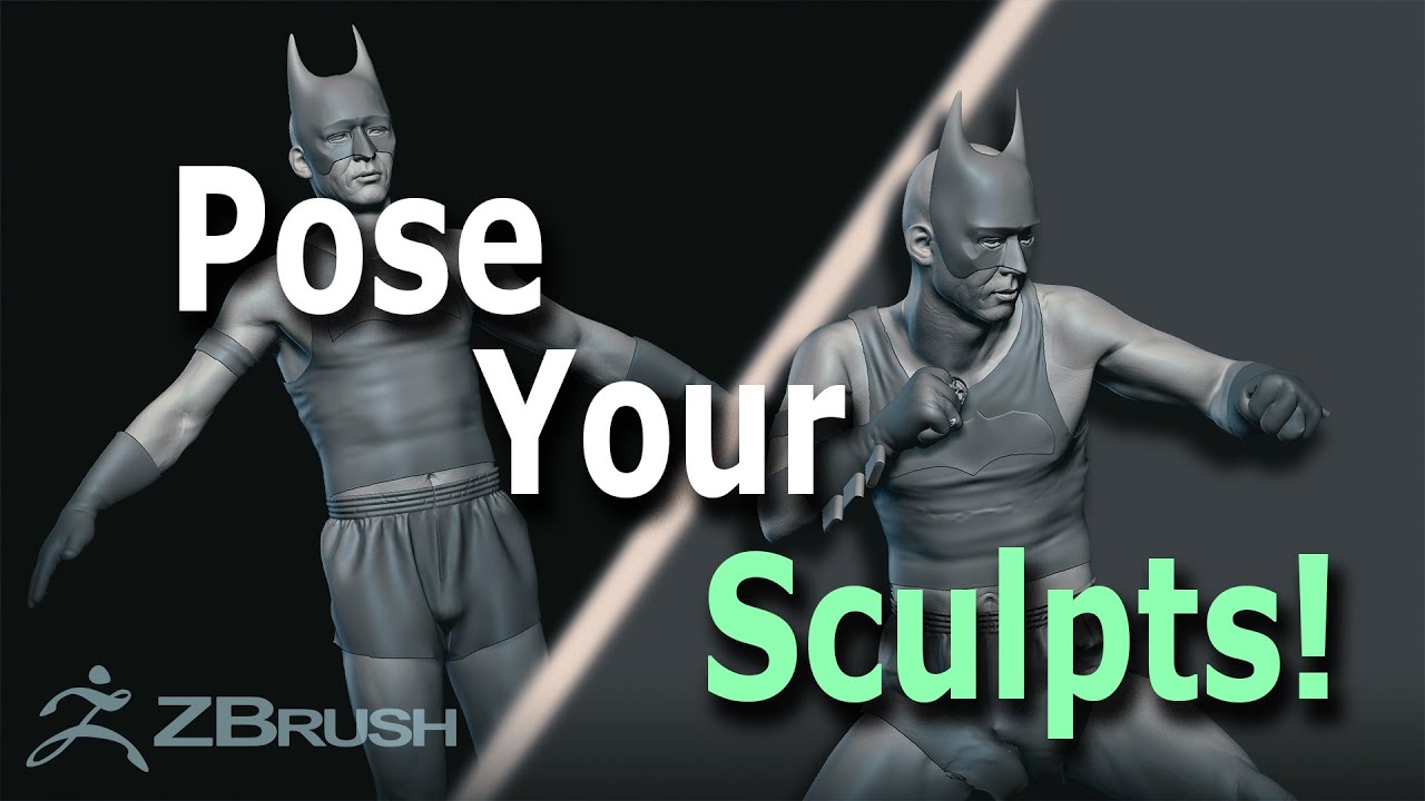 make character pose in zbrush