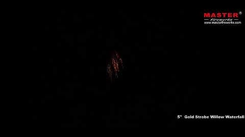 5 Inch Gold Strobe Willow Waterfall Display Shells For Fireworks Show