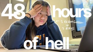 the most productive study vlog ever 🎧👩🏻‍💻 cramming for 2 midterms in 2 days