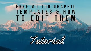 FREE Motion Graphic Templates & How To Use Them - Tutorial 02 - 2020 screenshot 5