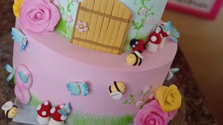 Tiered Cake with Overlay / Enchanted Garden Cake / Fondant Appliques / Royal Confectionery
