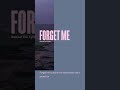 Forget Me - behind the lyrics