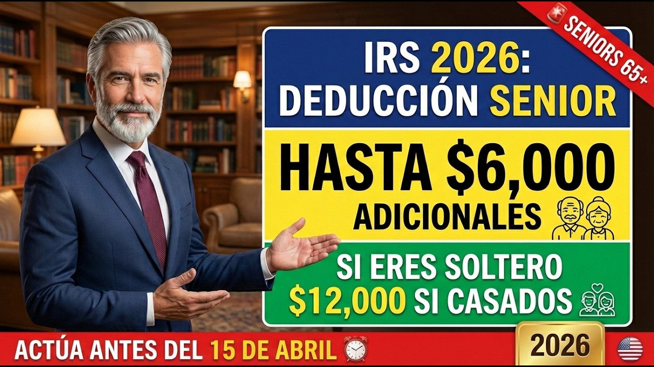 👴 65+ Años? El IRS Te Debe $6,000 EXTRA — Cómo Reclamarlo Antes del 15 de Abril