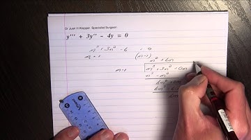 C14 Example problem with a third order linear DE with constant coefficients