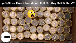 90% Silver Hoard Found Coin Roll Hunting Half Dollars!!! Look at the enders!!!