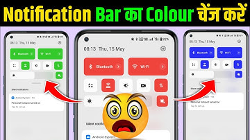 Notification Bar Colour Change Kaise Karen | how to change notification bar colour kaise change kare