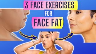 3 FACE EXERCISES for FACE FAT: 3 minutes to Sculpt CHEEKS and JAW
