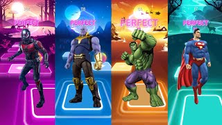 Ant Man 🆚 Thanos 🆚 Hulk 🆚 Superman ‼️TILES HOP EDM 🏆 Who Will Win⁉️