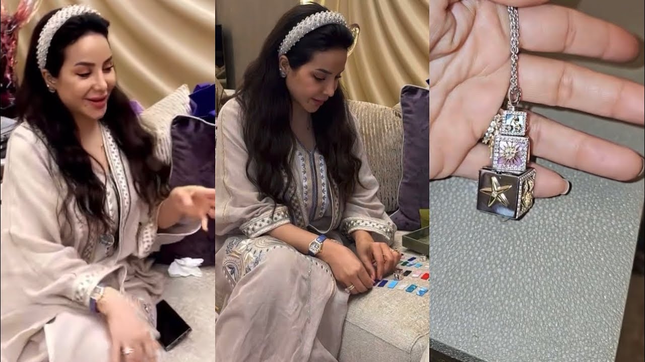 لجين عمران جابت مصممة مجوهرات لقصرها بدبي وتختار الموديلات😍كشختها بعد الفطور🥰