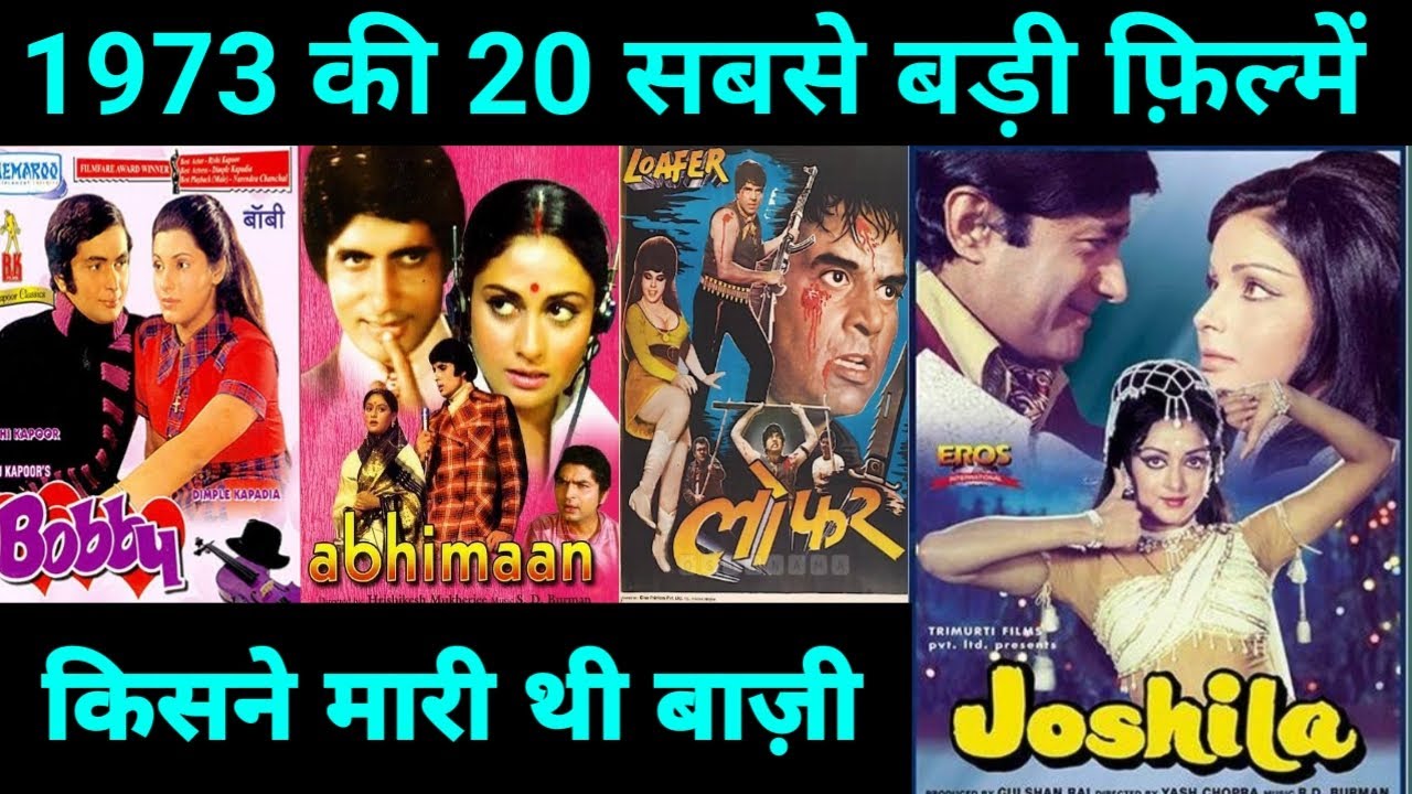Top 20 Bollywood movies Of 1973 | With Budget and Box Office Collection | Hit Or flop | 1973 movie