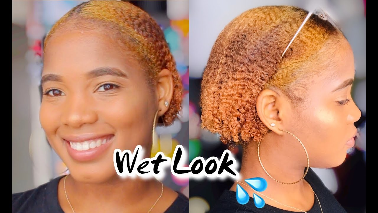 I Tried The Wet Look On My Natural Hair|| Short 4C Hair| Dreeniie - Youtube