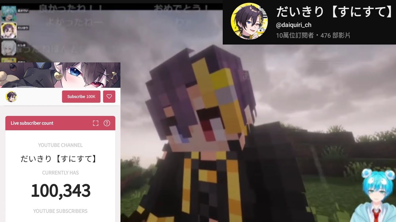 だいきりくん🍸️💛チャンネル登録者１０万達成おめでとうございます✨️