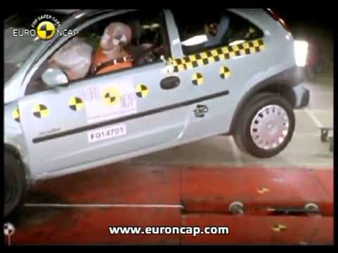 Euroncap Crash Test Opel Corsa C Youtube