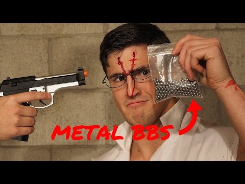 SHOT WITH METAL AIRSOFT BBs | Insane Airsoft Guns Experiment Fail | Experiment Gone Wrong BLOOD