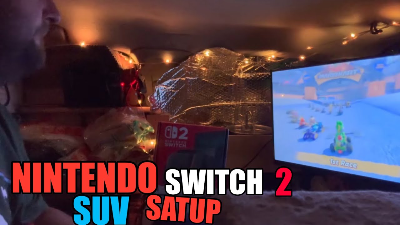 Playing the NEW Nintendo Switch 2 in My SUV | Nomad Life Gaming Setup!