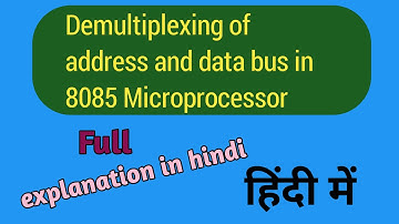 Demultiplexing of Address /Data bus in 8085 microprocessor | demultiplexing | vijayalaxmi tech point