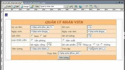 [PHP] - Tạo Form Quản lý nhân viên | Học lập trình
