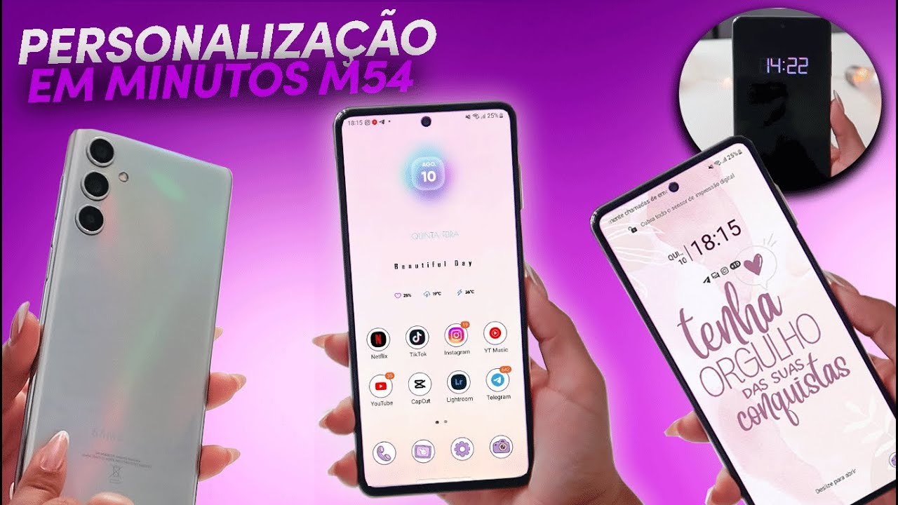 COMO PERSONALIZAR SEU ANDROID EM MINUTOS! Galaxy M54 ficou perfeito.