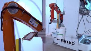 Okibo - wall plastering robot demonstration