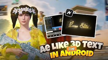 Ae Type 3D Text In Android || Free 3D Text Project File || Node Video 3D Text Xml