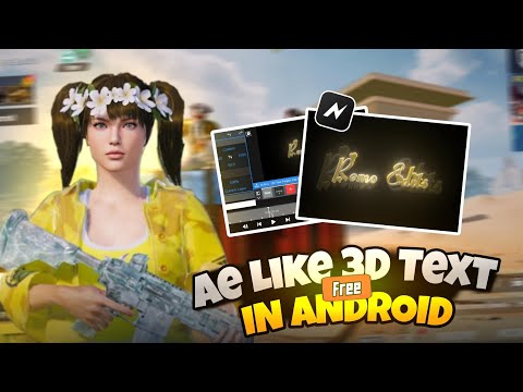Ae Type 3D Text In Android || Free 3D Text Project File || Node Video 3D Text Xml