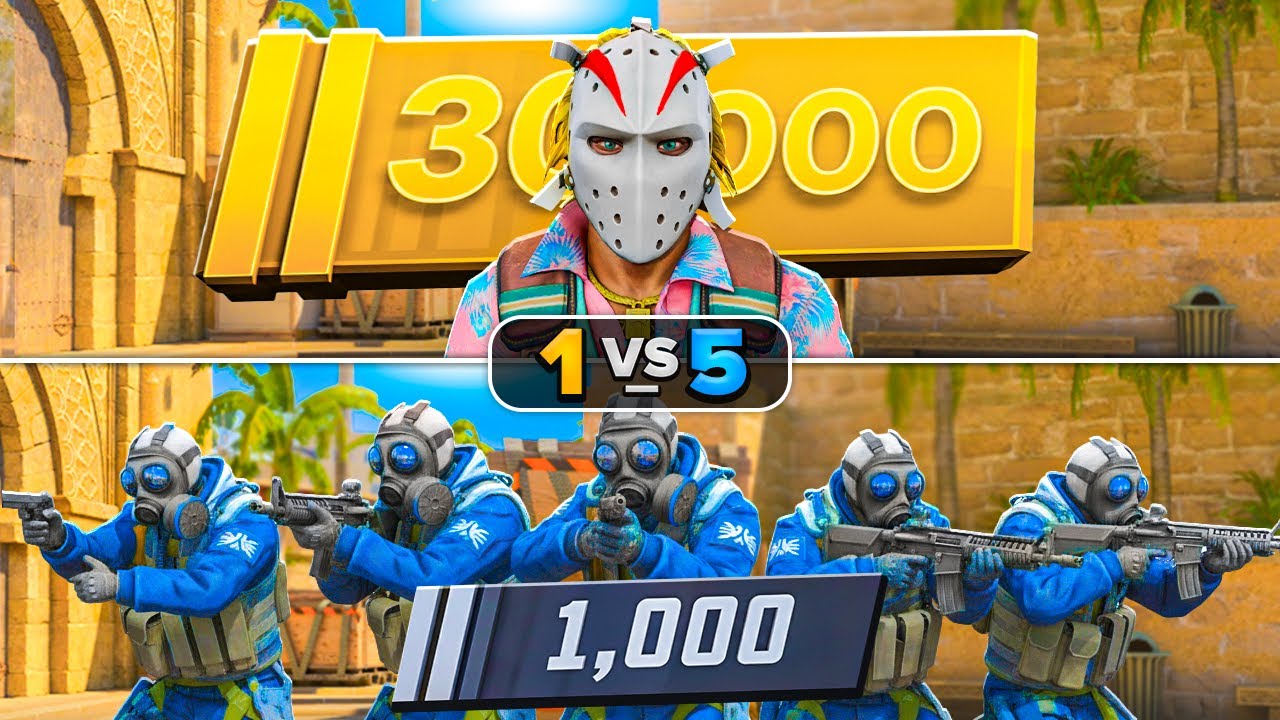 30.000 PREMIER vs 5 GRACZY z RATINGIEM RÓWNYM 1000 w CS2