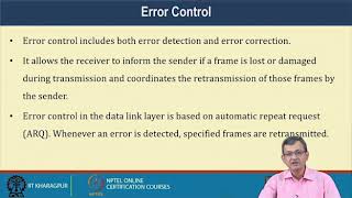 Data Link Layer - Flow and Error Control