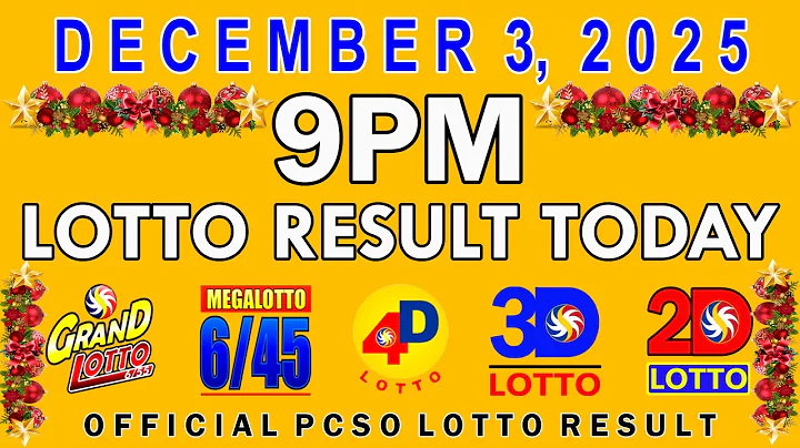 9pm Lotto Result Today PCSO December 3 2025