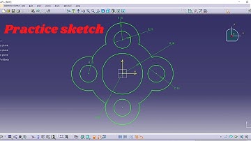 Catia v5 practice sketch tutorial for beginners -1 / catia 2D drawings