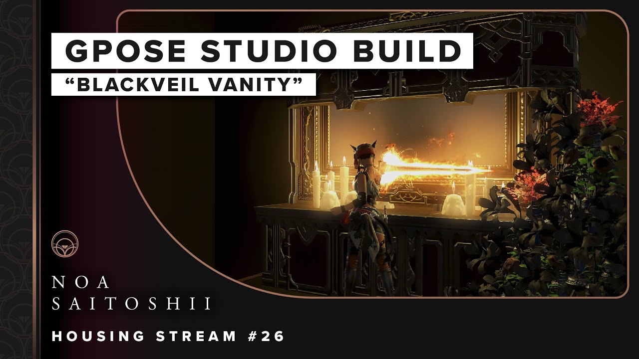 Building My First GPose Studio Backdrop "Blackveil Vanity" FFXIV Housing Stream 26 YouTube