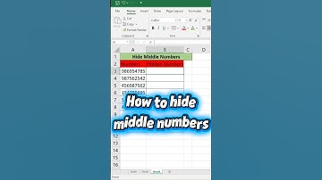 How to Hide Middle Numbers in Excel #excel #shorts #exceltips