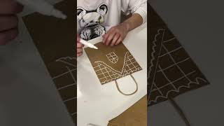 BROWN PAPER BAG GINGERBREADHOUSES! 🎁🎄#giftbag  #gingerbreadhouse #holidaycraft