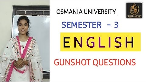 ENGLISH || SEMESTER - 3 || OSMANIA UNIVERSITY || IMPORTANT QUESTIONS || 2024 ||  @shivanipallela