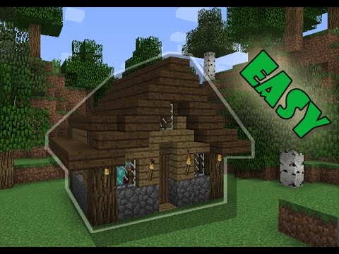 Minecraft : how to build a small survival house with a 
