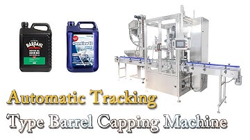 5 Liters Motor Oil Lubricant Barrel Automatic Tracking Type Capping Machine