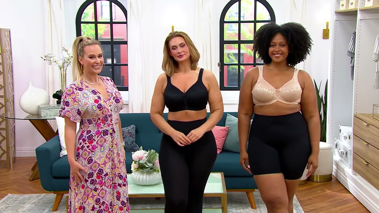 Breezies Wild Rose Lace Seamless Support Bra on QVC - YouTube