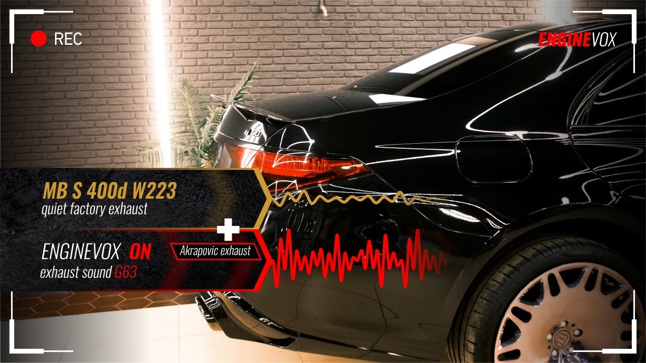 Electronic active sound exhaust system MB S 400d W223 ENGINEVOX YouTube