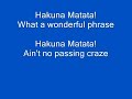 Timon And Pumba Song With Lyrics 