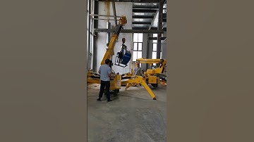 13-meter aerial vehicle & 3-ton spider crane#spidercrane #liftingplatform