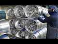 Interesting! Modern Car Wheels Mass Production Process. Taiwan forged alloy wheels factory 鋁合金鍛造輪圈量產