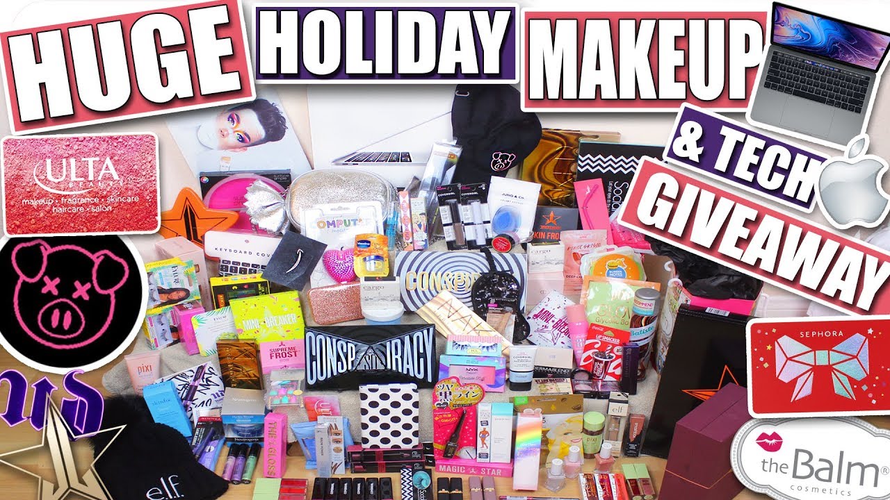 (CLOSED) HUGE HOLIDAY MAKEUP AND TECH GIVEAWAY!! 2019 INTERNATIONAL GIVEAWAY