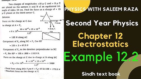 Second year physics chapter 12 example number 12.2