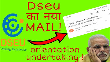 Dseu Delhi polytechnic 2021 | New Mail | Orientation undertaking | Dseu Handbooks | #dseu
