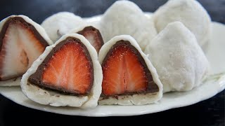 I made mochi (sweet rice cake) with chocolate covered strawberry
inside using only microwave. it is very easy to make even for the
first timers! click below ...