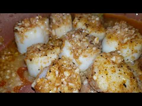 Loaded Garlic Bay Scallops Penne Pasta & Broccoli