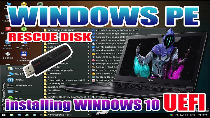 Installing windows 10 using windows PE | best rescue disk tool | Sergei Strelec