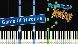 Game Of Thrones | Kolay Piyano - Nasıl Çalınır - NORMAL TEMPO